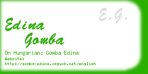 edina gomba business card